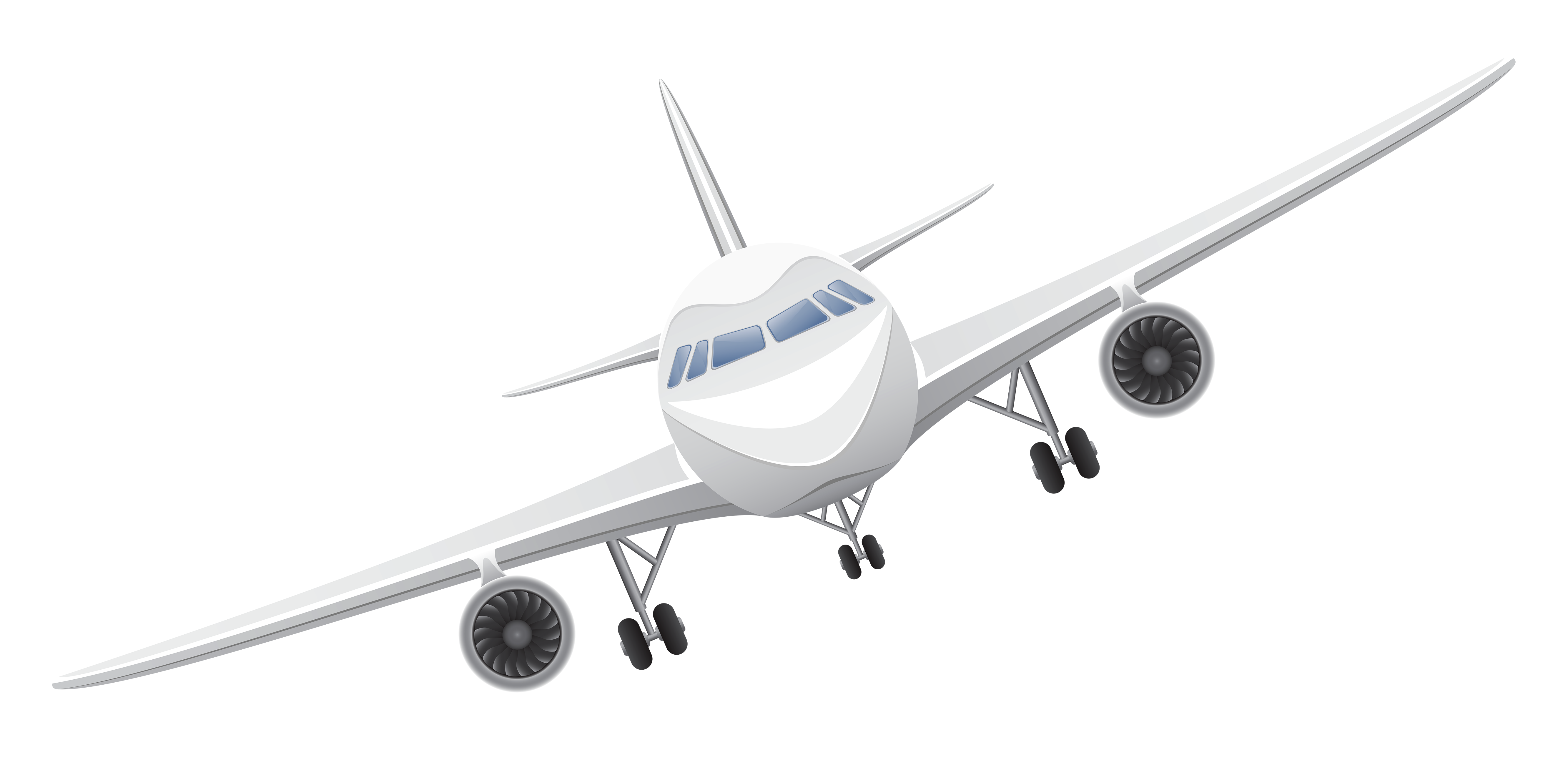 White Airplane Transparent Png Vector Clipart Png Catatan